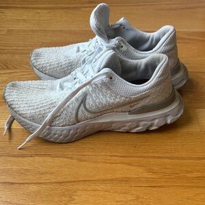 Nike White React Infinity Running Sneakers